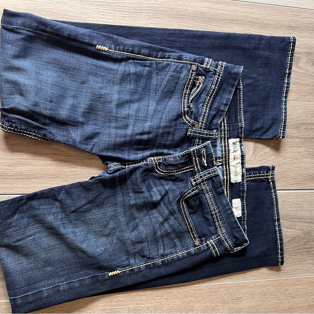 BKE Dark Blue Jeans Straight Leg Pants